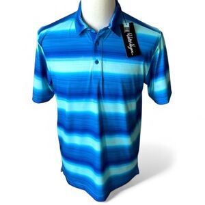 NWT Men's Walter Hagen Blue Ombre Perfect 11 Polo Size Small